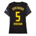 Maillot de foot Borussia Dortmund Ramy Bensebaini #5 Extérieur vêtements Femmes 2024-25 Manches Courtes